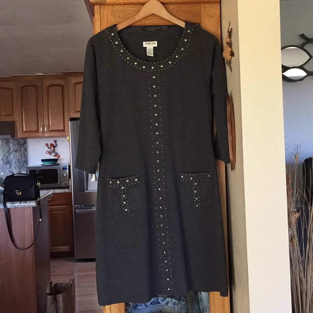 Amanda lane polyester pullover shift dress